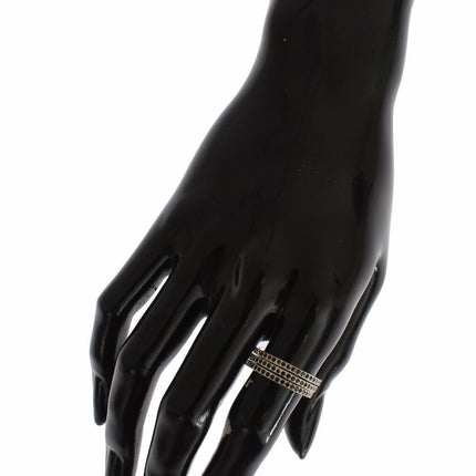 Nialaya Black CZ 925 Sterling Silver Womens Ring