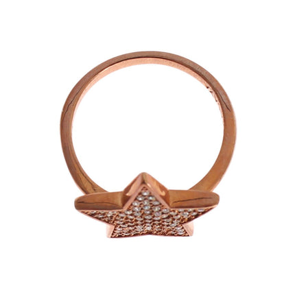 Nialaya Womens Clear CZ Star 925 Silver Ring