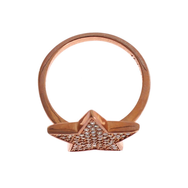 Nialaya Womens Clear CZ Star 925 Silver Ring