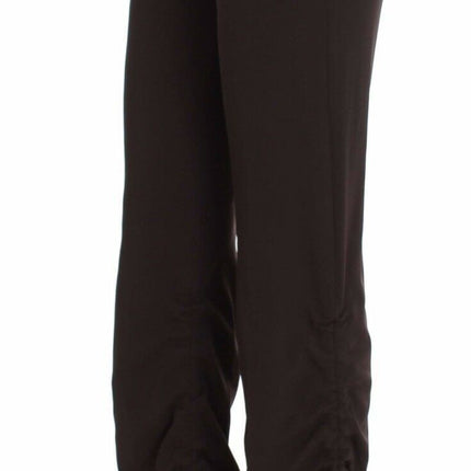 Ermanno Scervino Brown Stretch Casual Trousers Pants