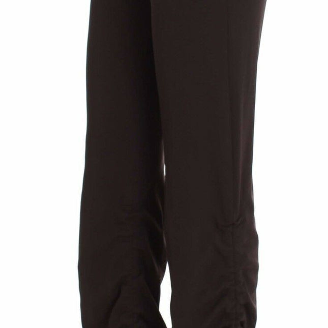 Ermanno Scervino Brown Stretch Casual Trousers Pants