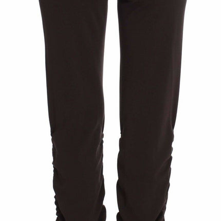 Ermanno Scervino Brown Stretch Casual Trousers Pants
