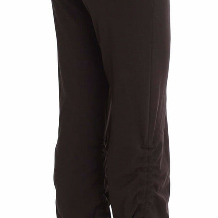 Ermanno Scervino Brown Stretch Casual Trousers Pants