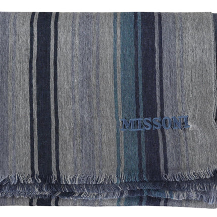 Missoni Multicolor Wool Striped Unisex Neck Wrap Shawl