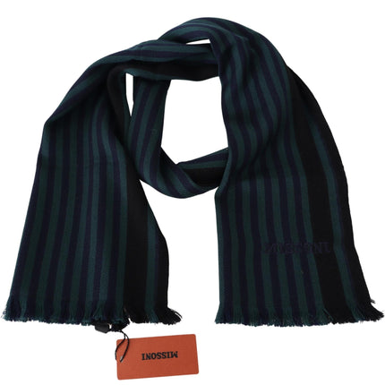 Missoni Multicolor Striped Wool Unisex Neck Wrap Shawl