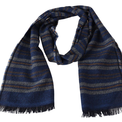 Missoni Multicolor Wool Striped Unisex Neck Wrap Shawl