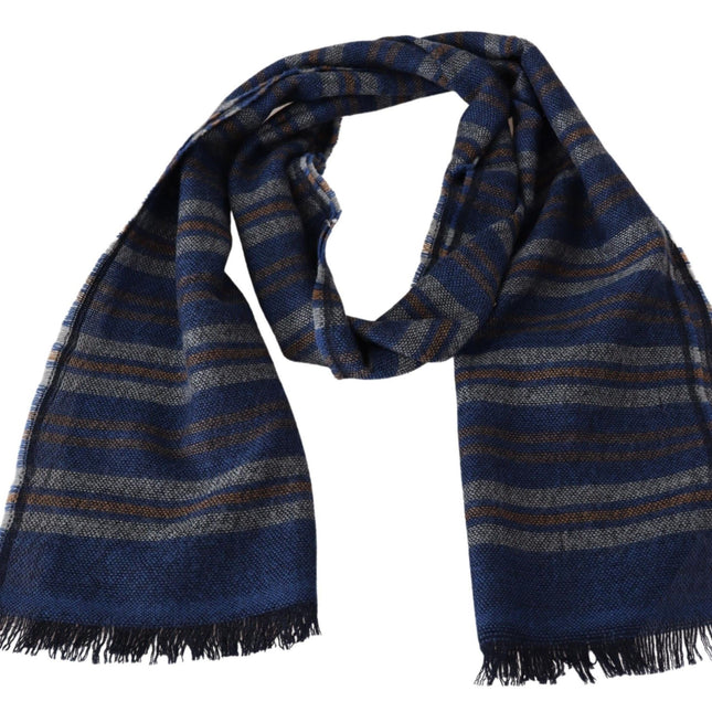 Missoni Multicolor Wool Striped Unisex Neck Wrap Shawl