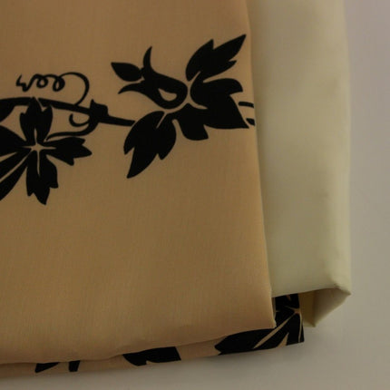 Caterina Gatta Beige Floral Print Silk Mini Skirt