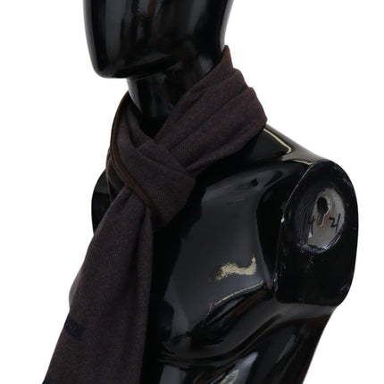 Missoni Brown 100% Cashmere Unisex Neck Wrap Fringes Scarf