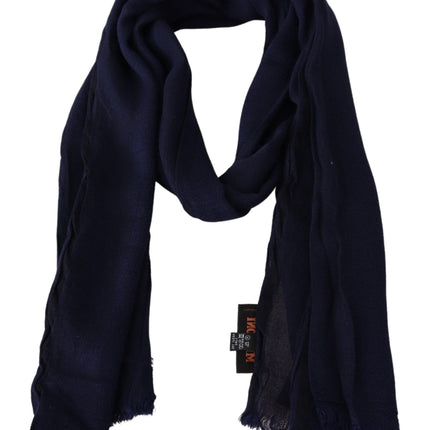 Missoni Blue Wool Knit Unisex Neck Wrap Scarf