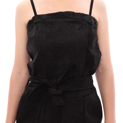 La Maison du Couturier Black Leather Jumpsuit