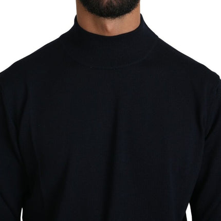 MILA SCHÖN Dark Blue Crewneck Pullover 100% Wool Sweater
