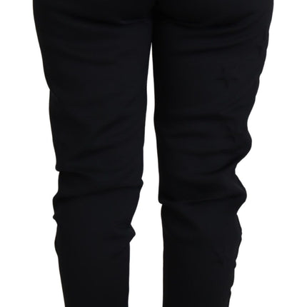 Dolce & Gabbana Black Polyester Neoprene Jogger Trouser Pants