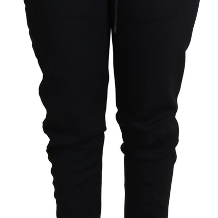 Dolce & Gabbana Black Polyester Neoprene Jogger Trouser Pants