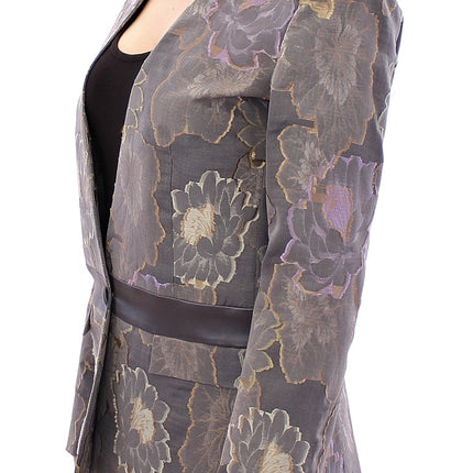 Roberto Fragata Multicolor Silk Floral Cotton Blazer