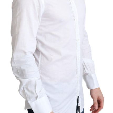 Dolce & Gabbana White Cotton Long Sleeves Formal Shirt