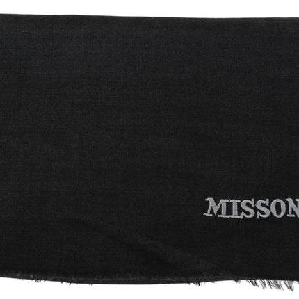 Missoni Black 100% Wool Unisex Neck Wrap Scarf