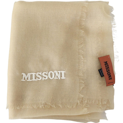 Missoni Beige Cashmere Unisex Neck Scarf