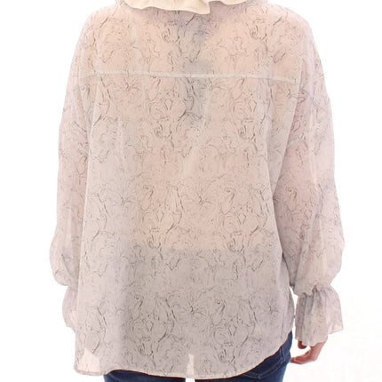 Vika Gazinskaya Blue Cotton Blouse Tunic