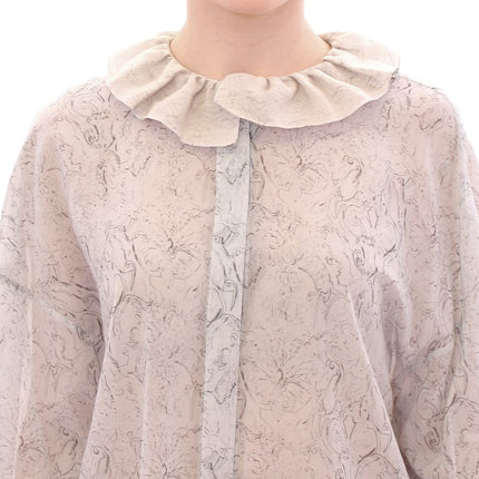 Vika Gazinskaya Blue Cotton Blouse Tunic