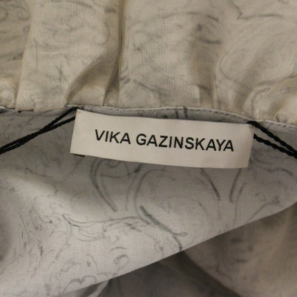 Vika Gazinskaya Blue Cotton Blouse Tunic