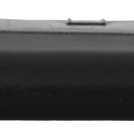 Dolce & Gabbana Black Zip Around Continental Clutch Leather Wallet
