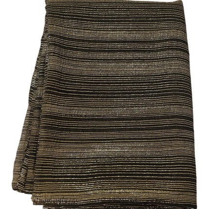 Dolce & Gabbana Metallic Gold Silk Stretch Shawl Wrap Scarf