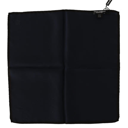 Dolce & Gabbana Black Square Handkerchief 100% Silk Scarf