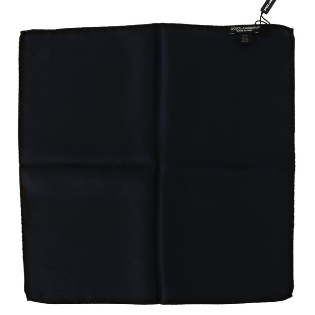 Dolce & Gabbana Black Square Handkerchief 100% Silk Scarf