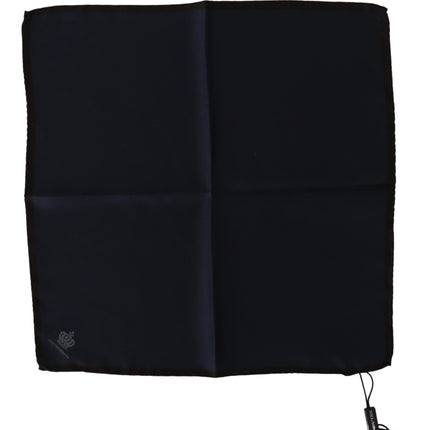 Dolce & Gabbana Black Square Handkerchief 100% Silk Scarf