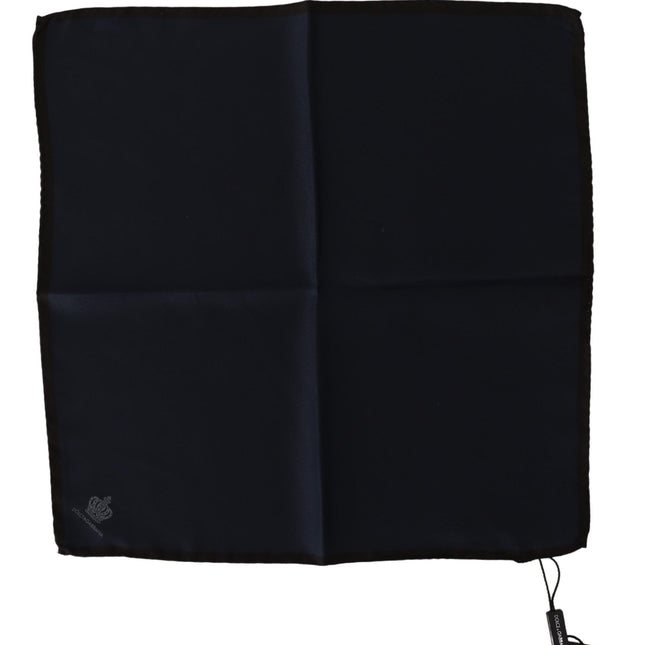 Dolce & Gabbana Black Square Handkerchief 100% Silk Scarf