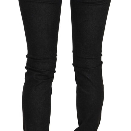 Costume National Black Low Waist Skinny Casual Denim Jeans