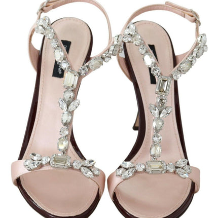 Dolce & Gabbana Pink Crystals Heels Keira Sandals