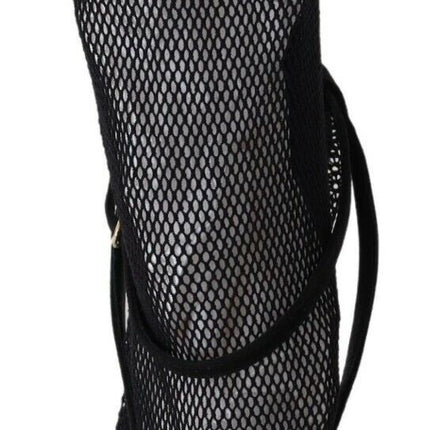 Dolce & Gabbana Black Suede Short Boots Sandals Shoes
