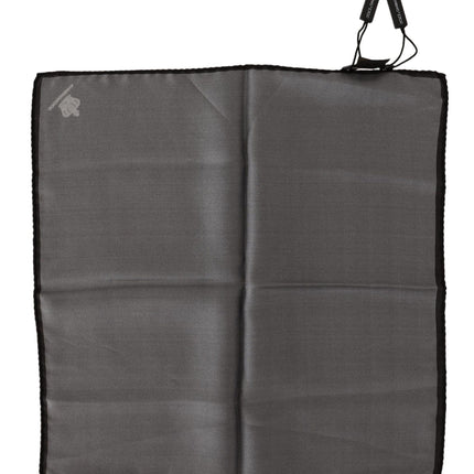 Dolce & Gabbana Gray 100% Silk Square Handkerchief Gray 100% Silk Square Handkerchief
