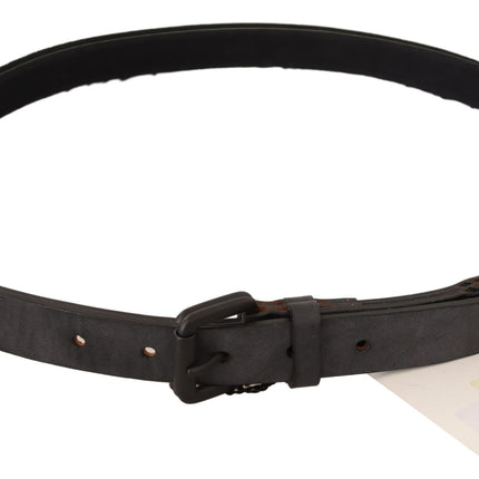 Ermanno Scervino Black Leather Logo Buckle Waist Women Belt