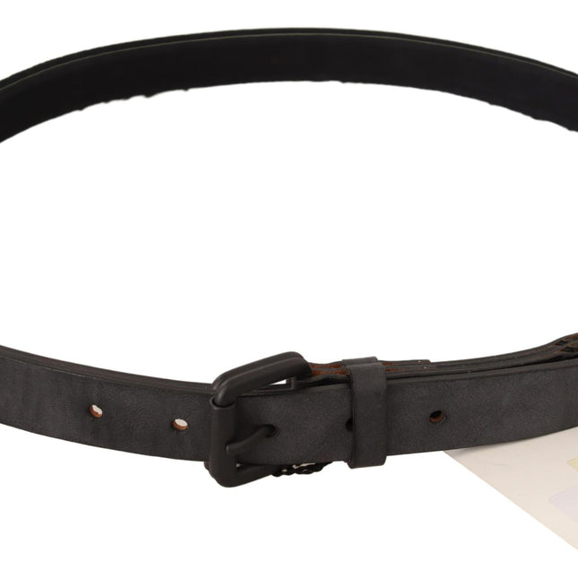 Ermanno Scervino Black Leather Logo Buckle Waist Women Belt