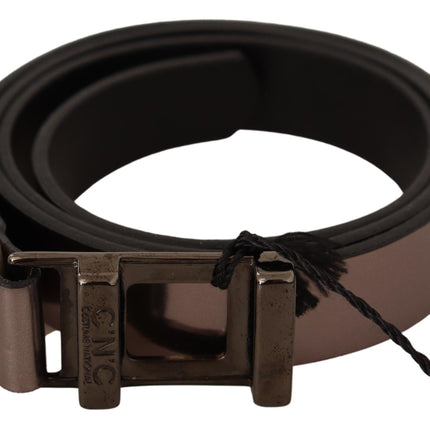 Costume National Pink Metallic Leather Buckle Belt
