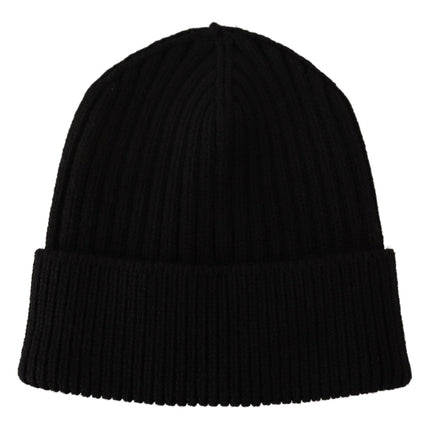 Dolce & Gabbana Black Wool Knit Women Winter Hat
