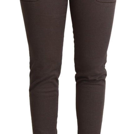 PLEIN SUD Brown Cotton Stretch Skinny Denim Jeans