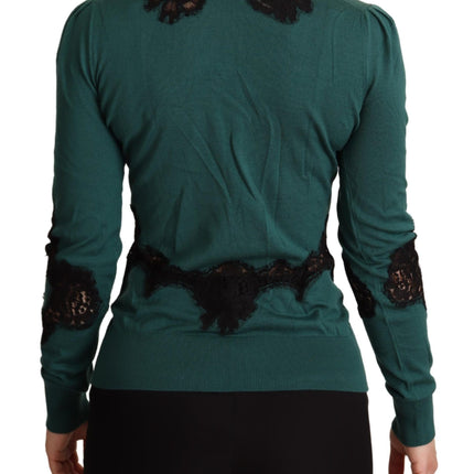 Dolce & Gabbana Green Wool Crewneck Sweater