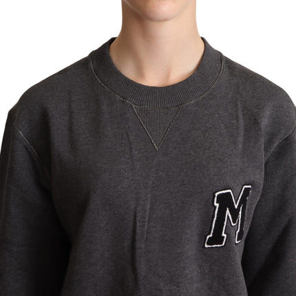Dolce & Gabbana Gray Embroidered Women Pullover Sweater