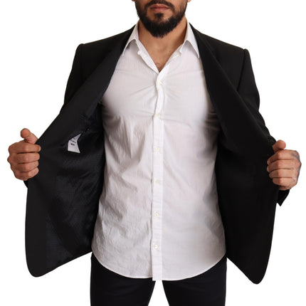 Dolce & Gabbana Black Striped MARTINI Jacket Blazer