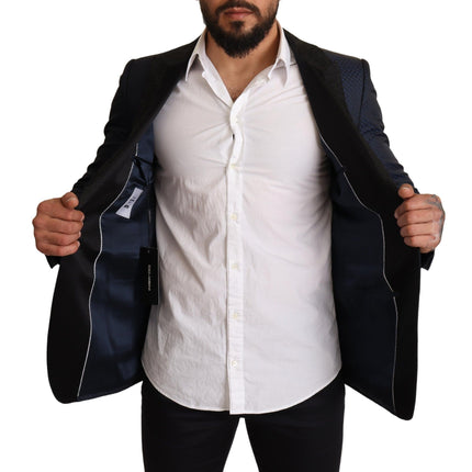 Dolce & Gabbana Blue Wool Slim Fit MARTINI Blazer Jacket