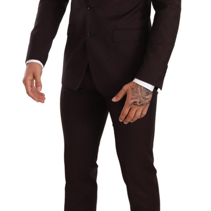 Dolce & Gabbana Bordeaux Wool MARTINI Slim Fit Suit