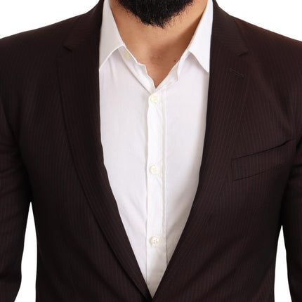 Dolce & Gabbana Bordeaux Wool MARTINI Slim Fit Suit
