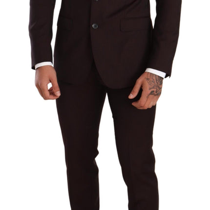 Dolce & Gabbana Bordeaux Wool MARTINI Slim Fit Suit