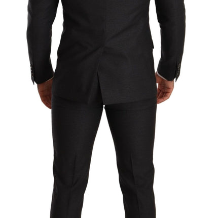 Dolce & Gabbana Gray Wool MARTINI Slim Fit Set Suit