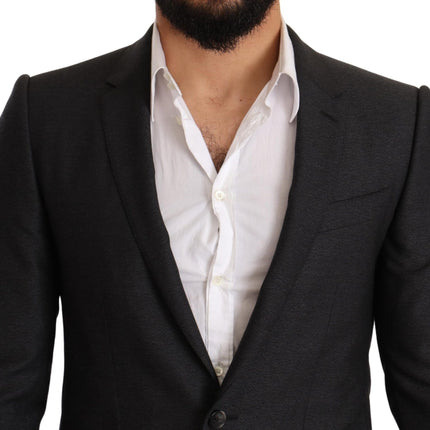 Dolce & Gabbana Gray Wool MARTINI Slim Fit Set Suit