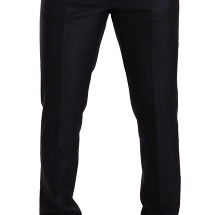 Dolce & Gabbana Blue Pattern MARTINI SLIM FIT 2 Piece Suit